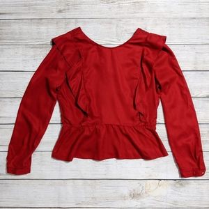 Zara Long Sleeve Ruffled blouse